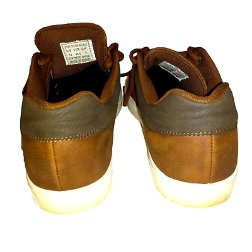 Levi’s Men’s Sneakers Size 12 Brown Faux Leather Casual Lace Up Comfort Shoes